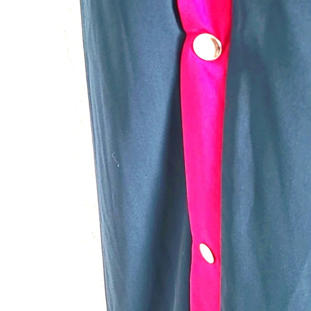 Pretty Little Thing Strapless Green Jumpsuit Pink Accent, Wide Leg Size 12, NWT - Picture 6 of 14